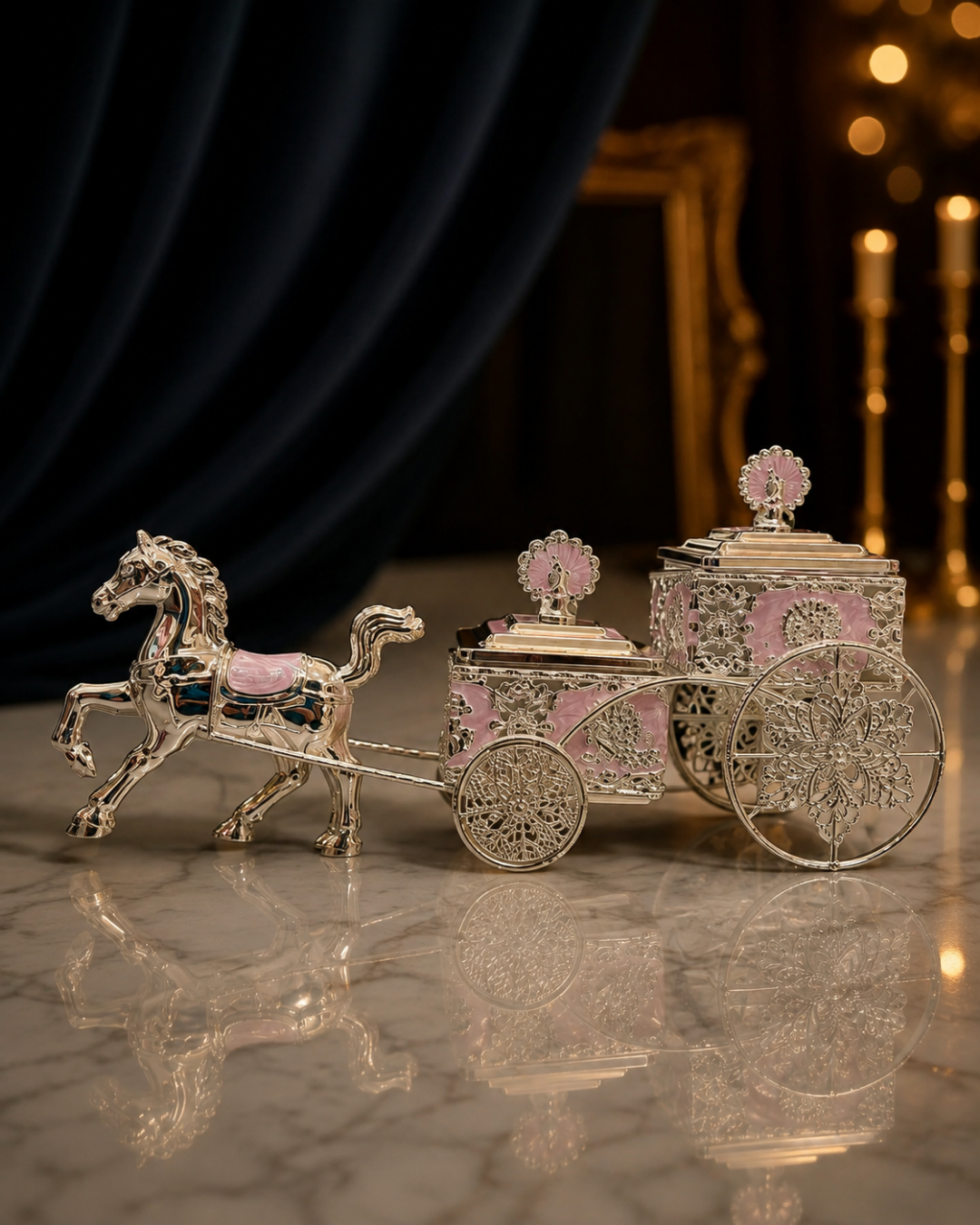 German Silver Horse Carriage