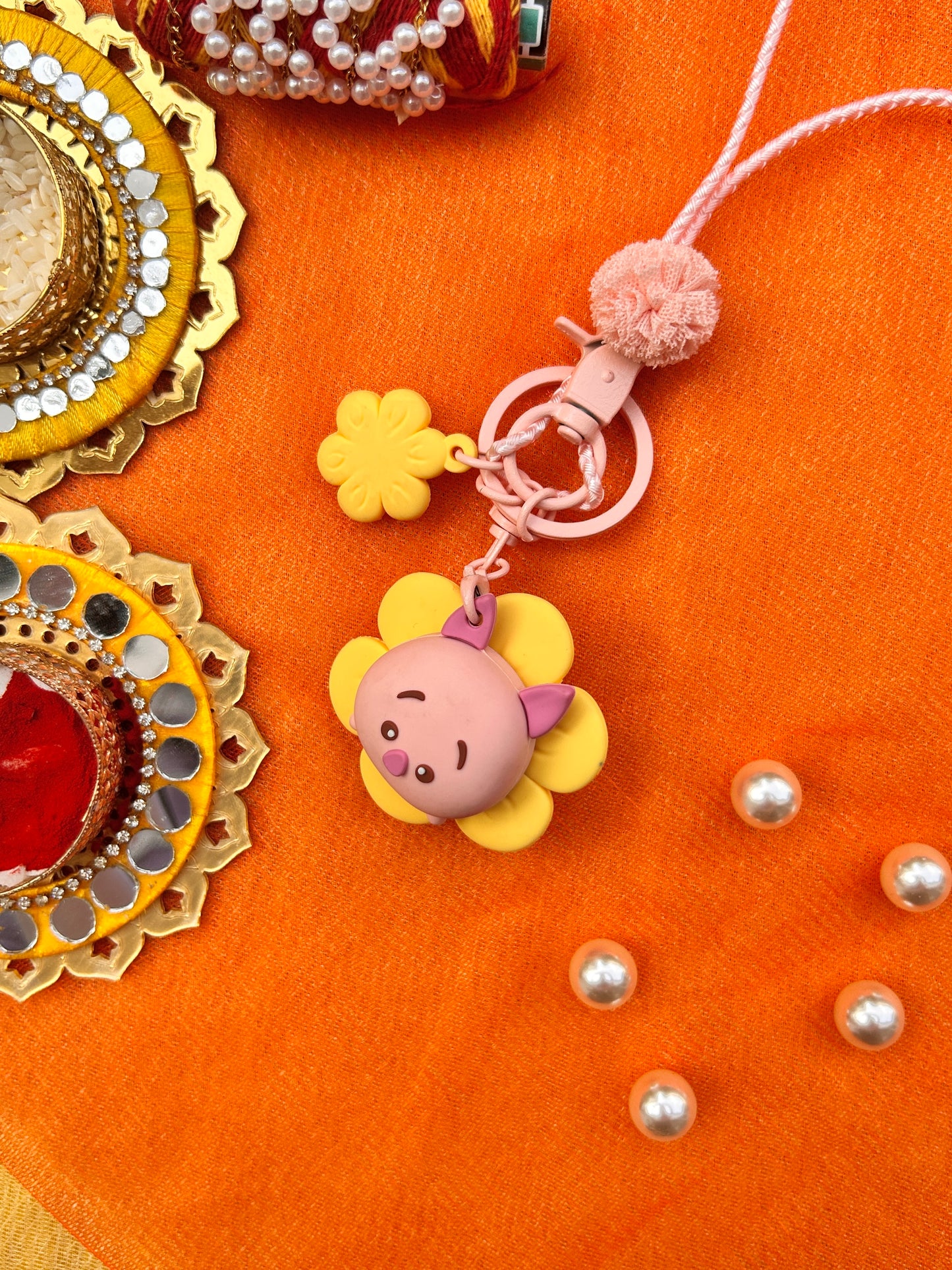 Piggy Keychain Kids Rakhi