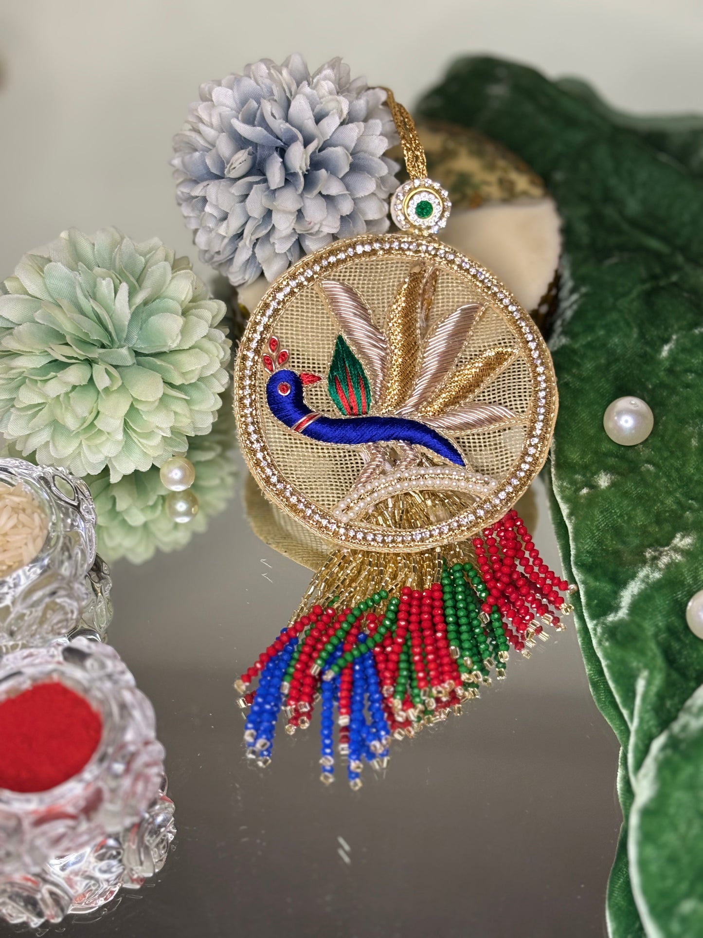 Peacock Embroidered Traditional Lumba