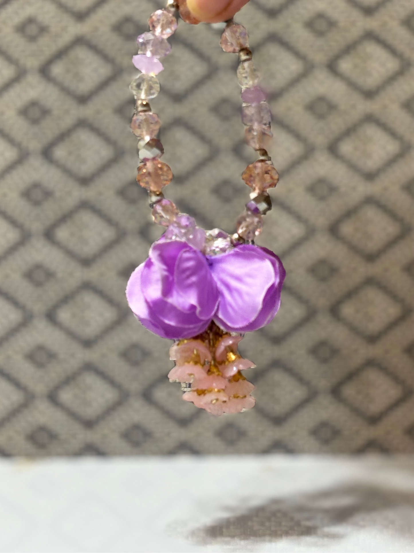 Purple Bloom Bracelet Cum Lumba