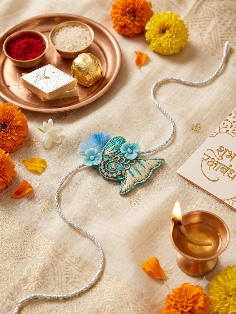 Teal Unique Rakhi