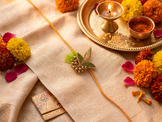 Green Elegant Rakhi