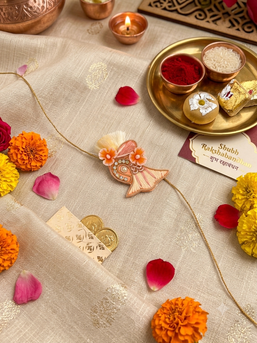 Peach Classic Rakhi