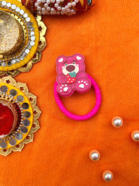 Pink Teddy Band Style Rakhi For Pets