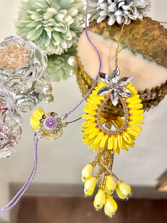 Sunflower Petal Rakhi Pair