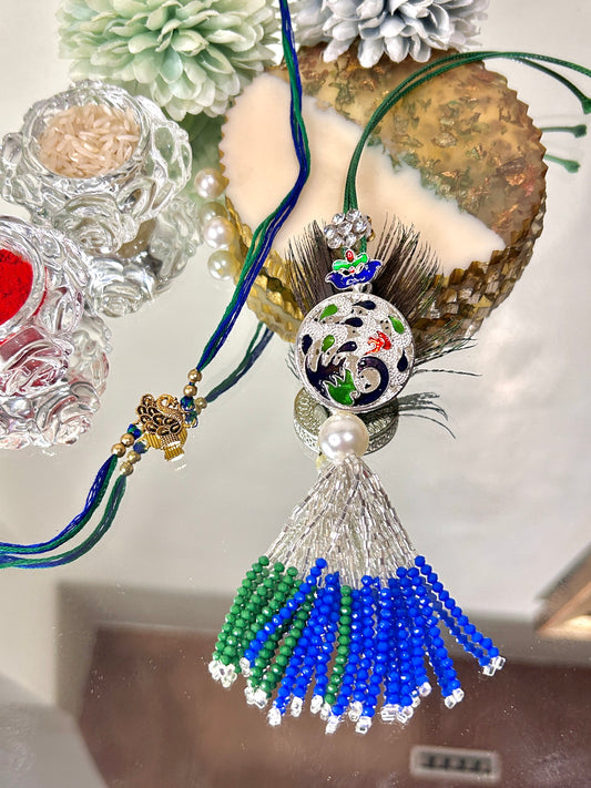 Rajasthani Mor Rakhi Pair
