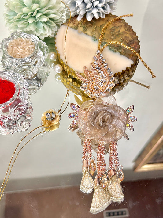 Rose Tissue Hair Clip Pair