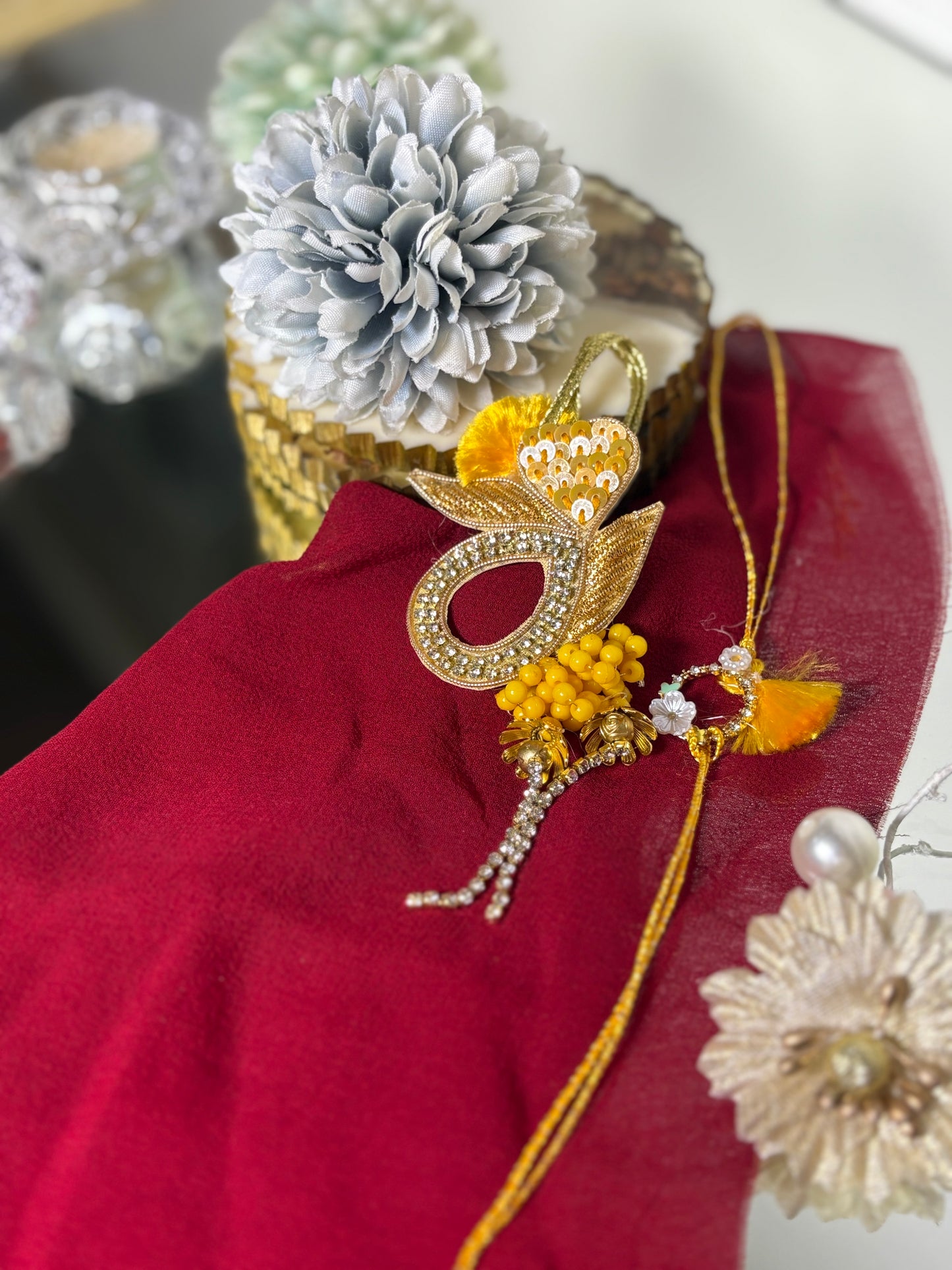 Mandarin Bunch Rakhi Pair