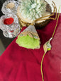 Green Tissue Rakhi Pair