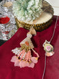Pearl and Peach Rakhi Pair