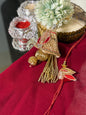 Red & Gold Discoball Rakhi Pair