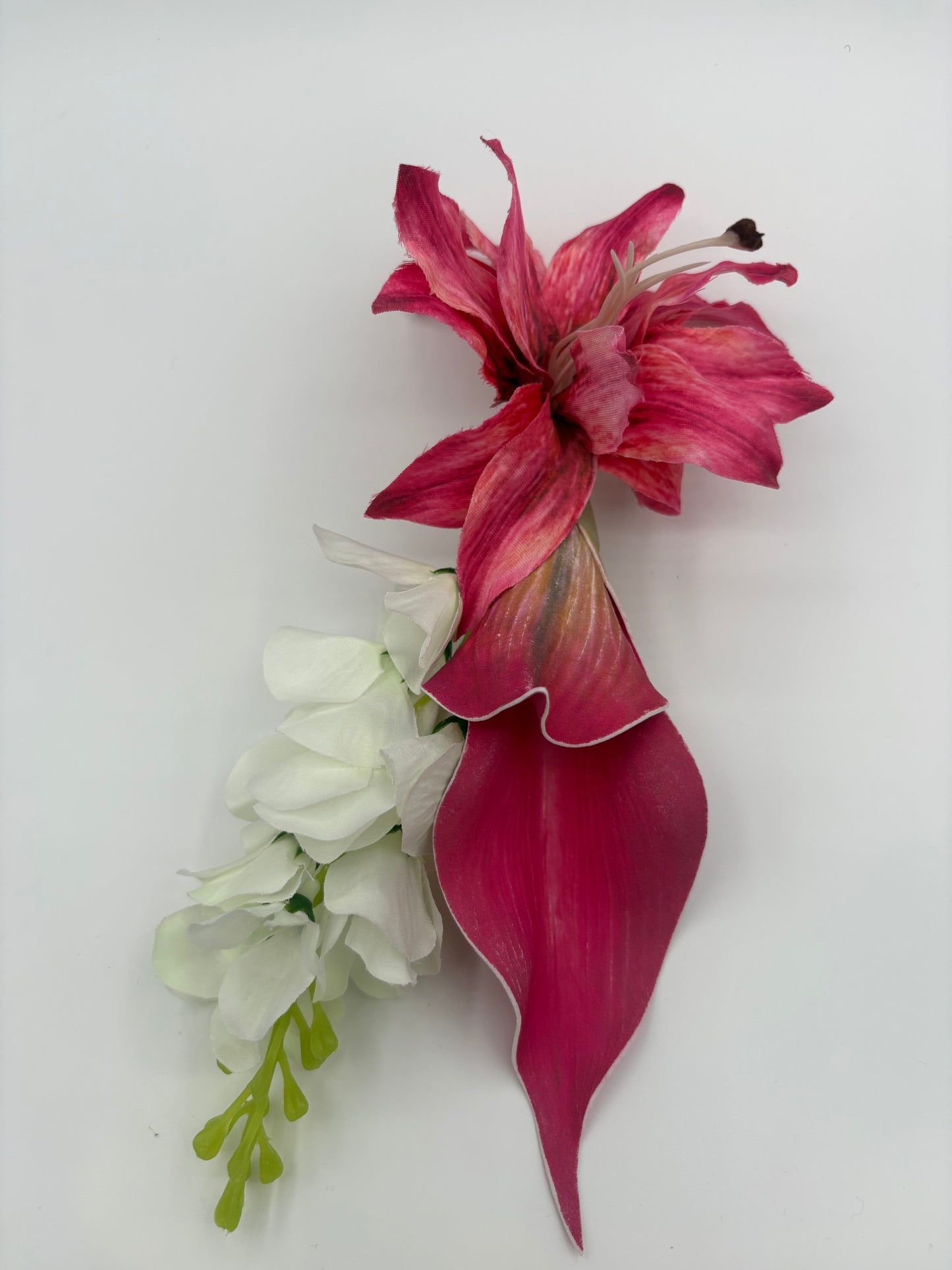 Pink Lily Bloom Hair Clip