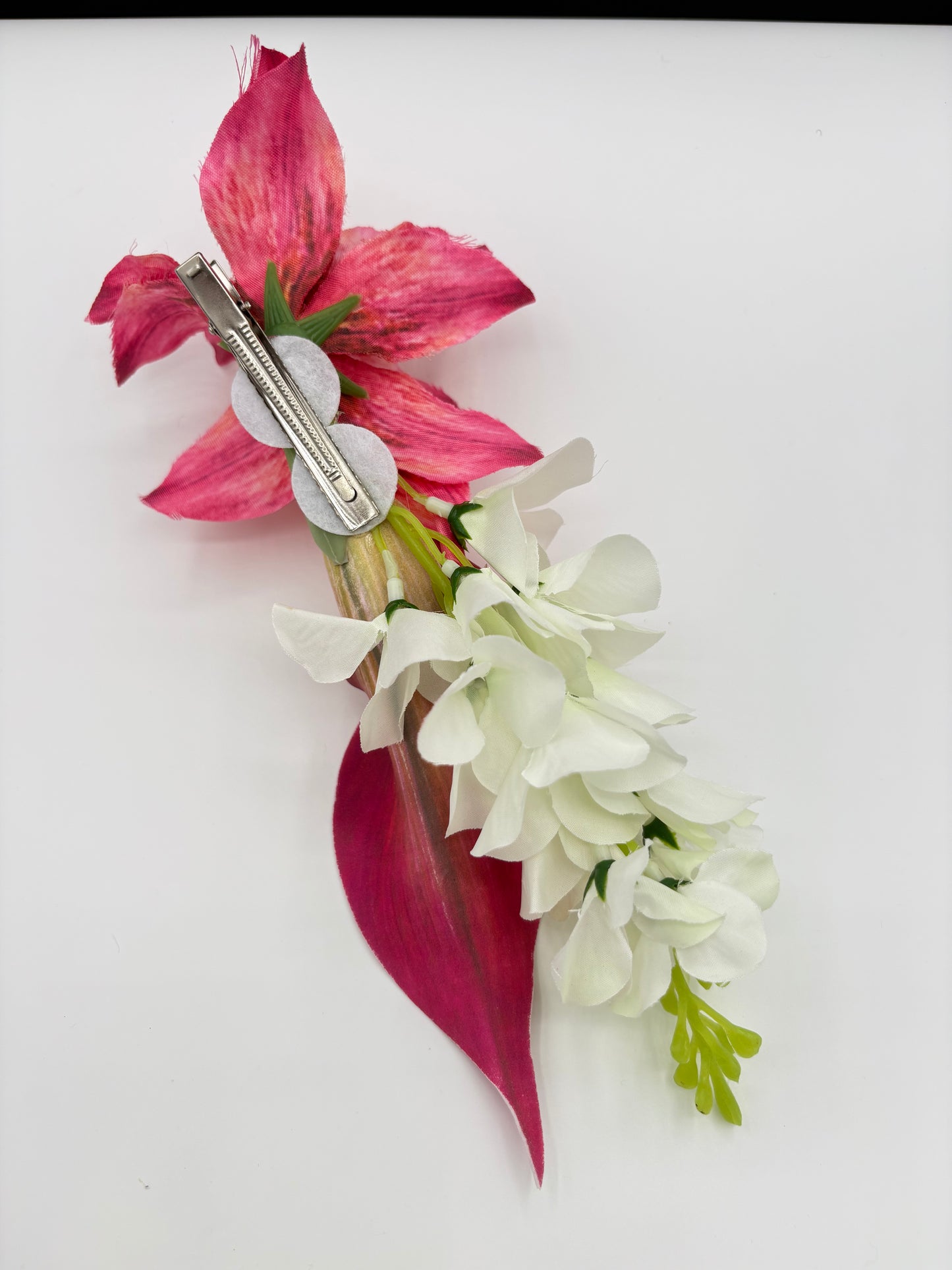 Pink Lily Bloom Hair Clip