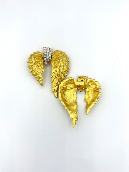 Golden Wings Brooch Pin