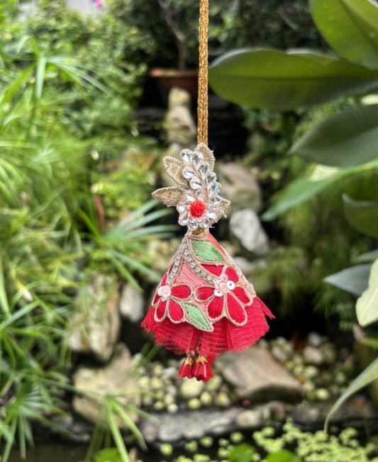 Red Flower Lumba With Rose Latkan