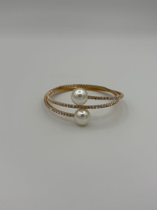 Diamond & Pearl Bracelet Cum Armcuff