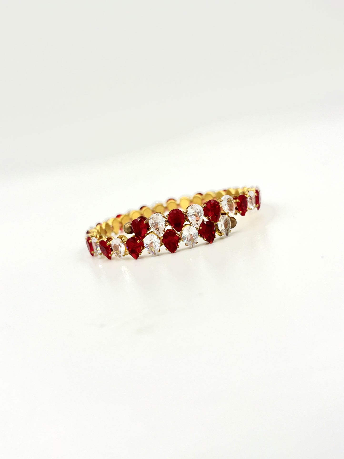 Ruby Pear Cut Diamond Bracelet