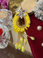 Yellow Flower and Beads Lumba