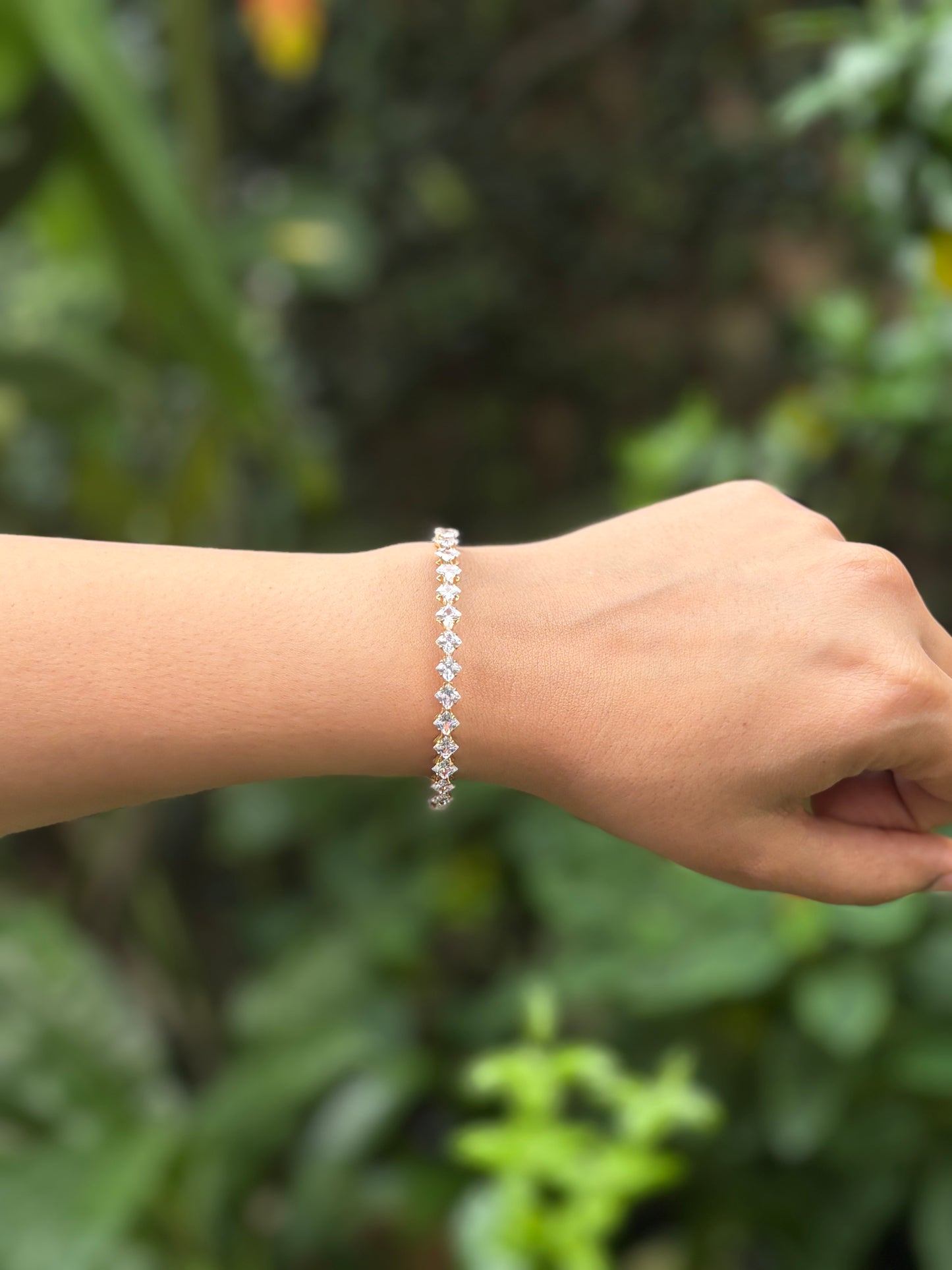 Square Cut Diamond Bracelet