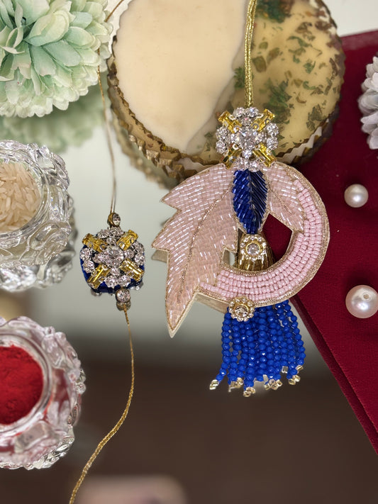 Royal Blue Rakhi Pair