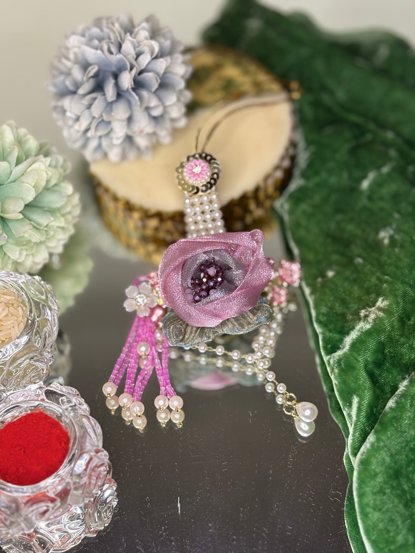 Pink Flower Hair Clip Lumba