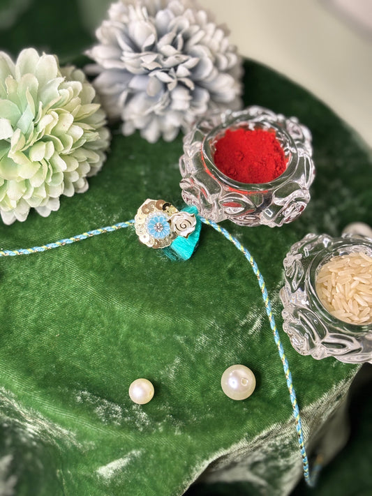 Turquoise Fancy Rakhi