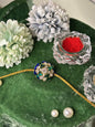 Emerald Stone Blue Rakhi