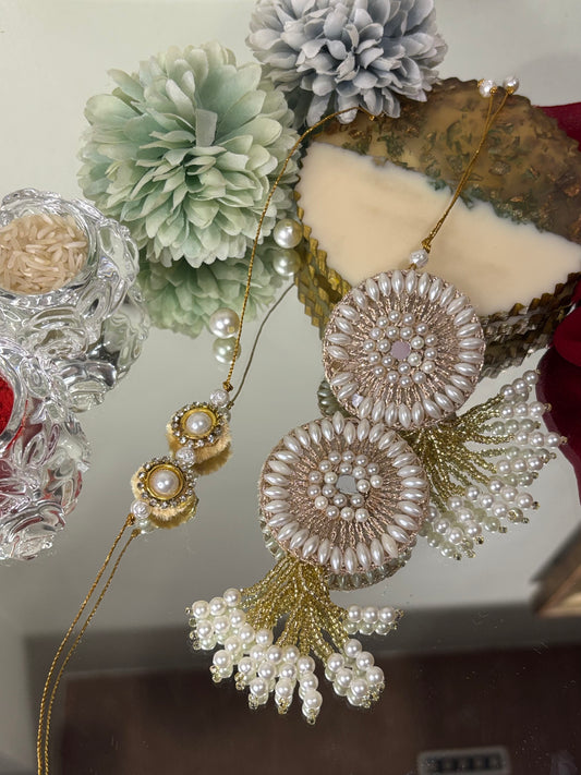 Luxury Pearl Rakhi Pair