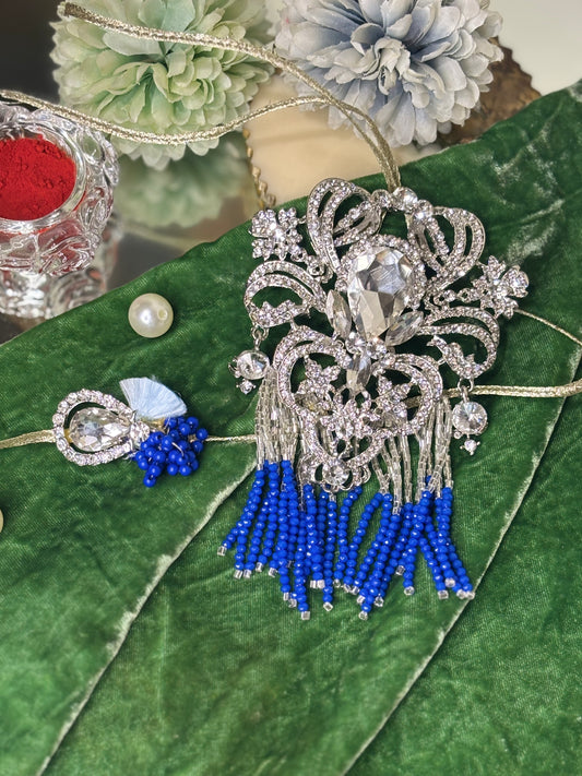 Exquisite Collection- Silver Blue Pair