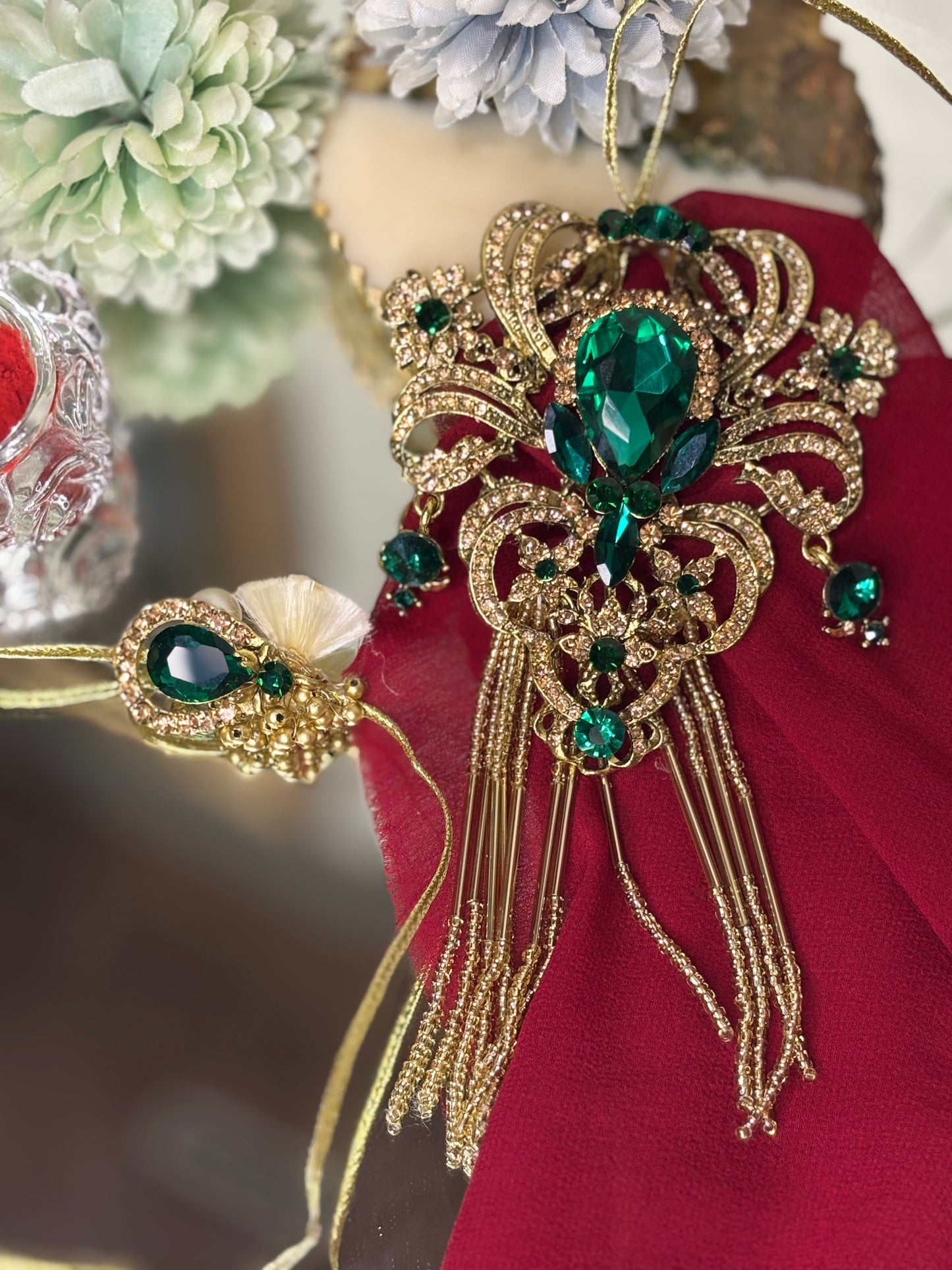 Exquisite Collection- Green & Gold Pair