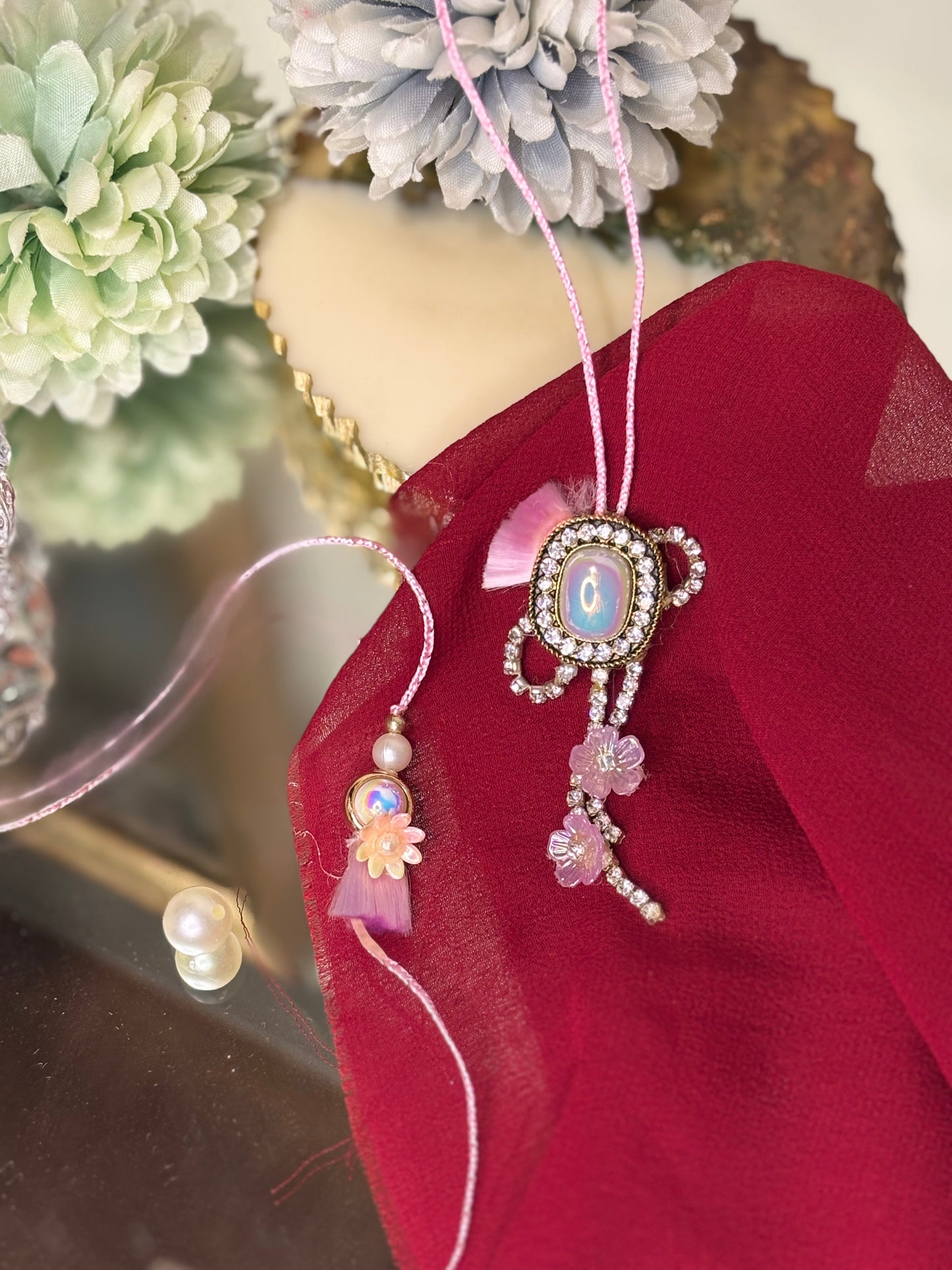 Precious Stone Rakhi Pair