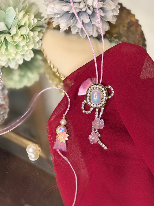 Precious Stone Rakhi Pair