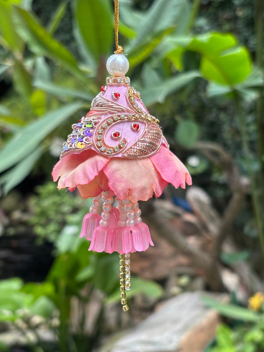 Pink Traditional Lumba with Flower Frill