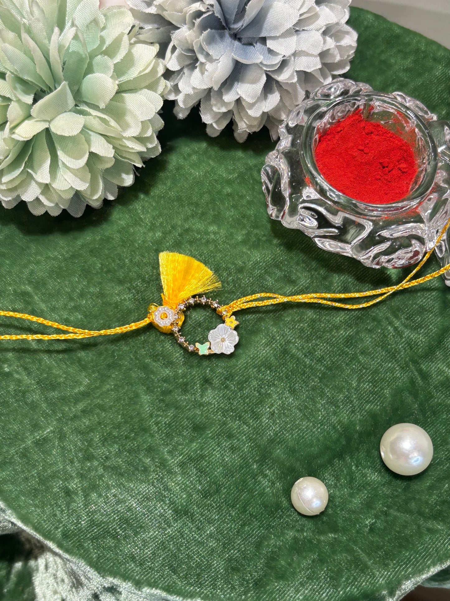 Yellow Tassel Rakhi