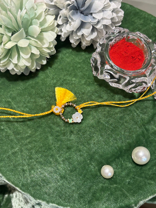 Yellow Tassel Rakhi