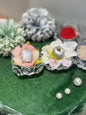 Gat Nariyal In Rose Crystal Bowl- Pastel