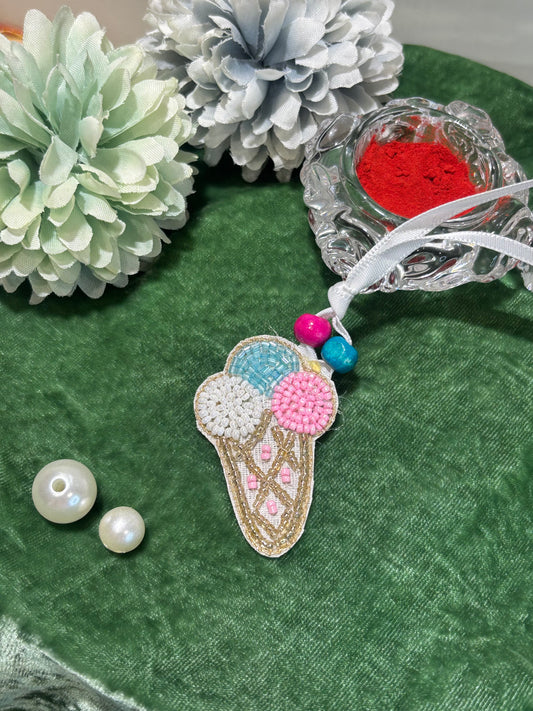 Icecream Handwork Rakhi for Girls