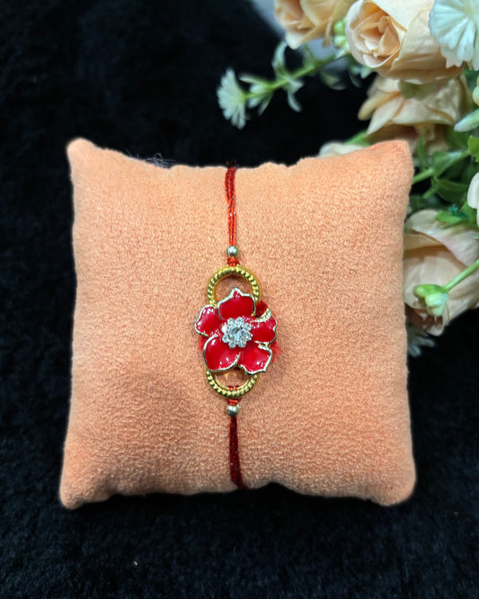 Red Scarlet Rakhi - Contemporary Design