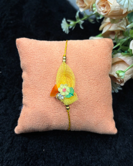 Yellow Cocoon Rakhi