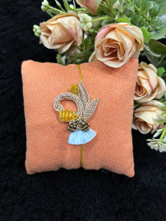 Honey Yellow & Blue Rakhi