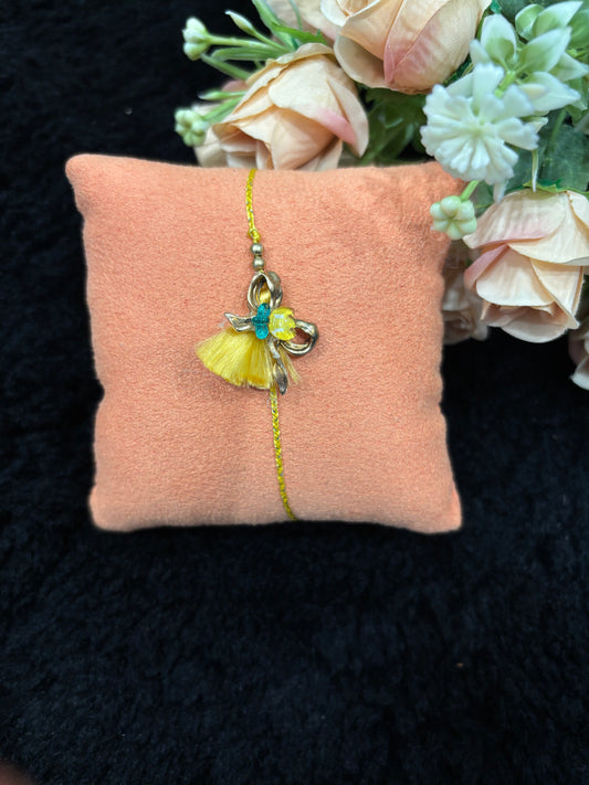 Yellow Bow Rakhi