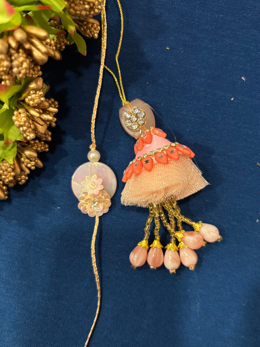 Pastel Round Basic Rakhi Lumba Set