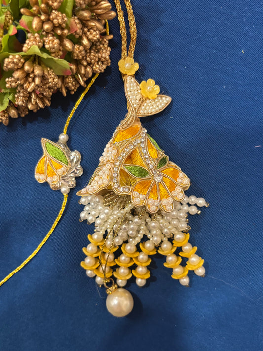 Yellow Richness Rakhi Lumba Set