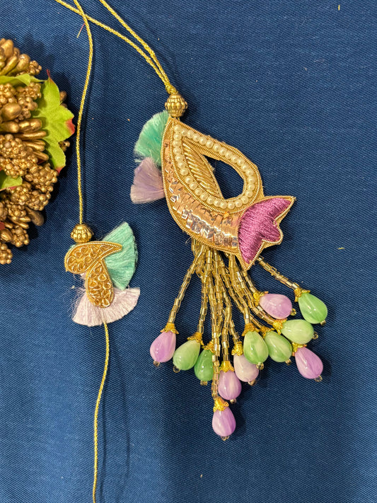Colourful Drops Rakhi Lumba Set