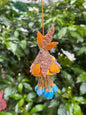 Orange Lumba with Blue Drops