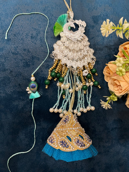 Peacock Rakhi Set For Bhaiya & Bhabhi