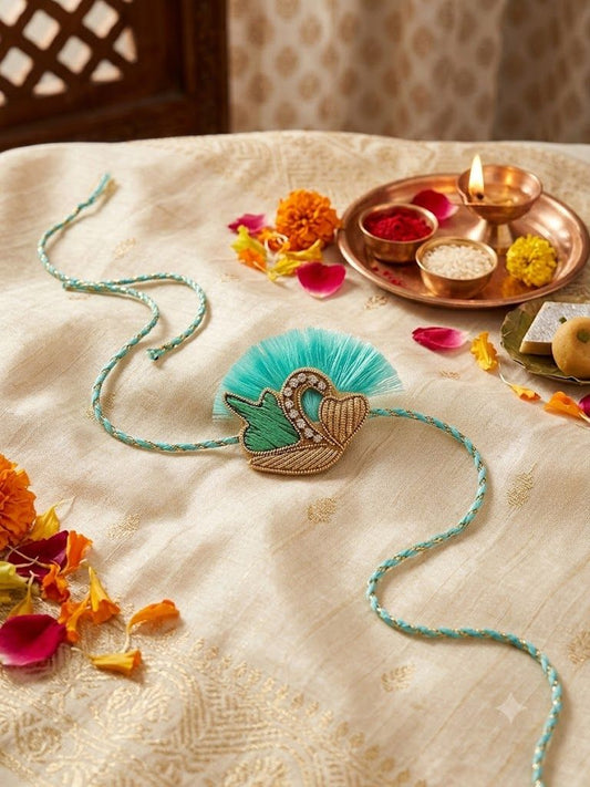 Turquoise Elegant Rakhi