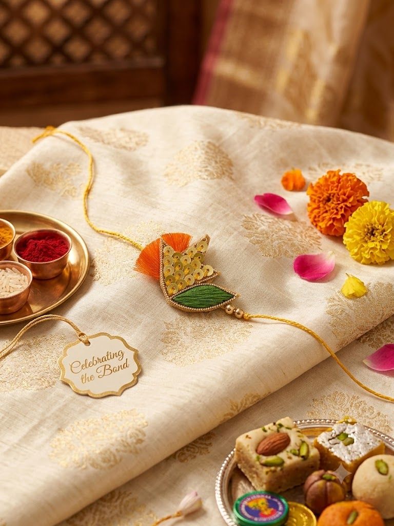 Simple Tara Work Rakhi