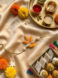 Orange Pearl Rakhi